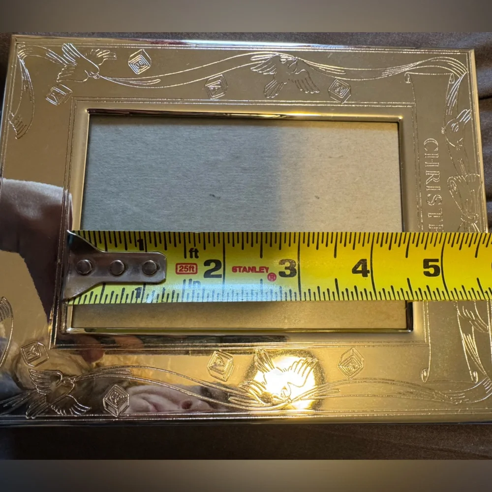 Photo Frame Silver Christening Baby Engraved
